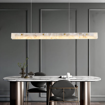 Luxury Rectangular Alabaster Pendant Light - Modefinity