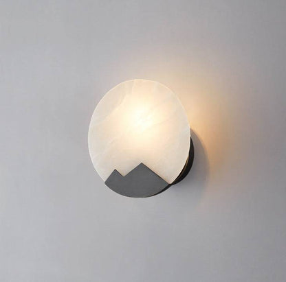 Marble Alabaster Black Wall Light - 203MWL - Modefinity