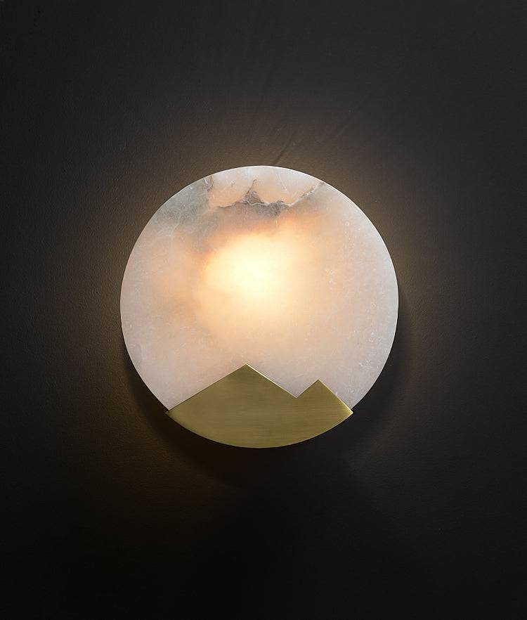 Marble Alabaster Brass Wall Light - 201MWL - Modefinity