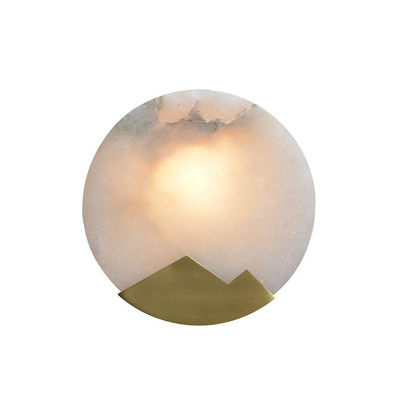 Marble Alabaster Brass Wall Light - 201MWL - Modefinity