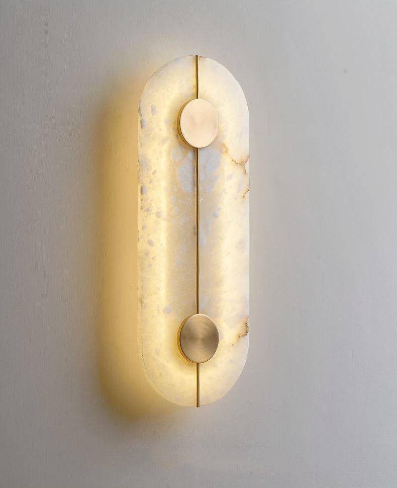 Marble Alabaster Brass Wall Light - 206MWL - Modefinity