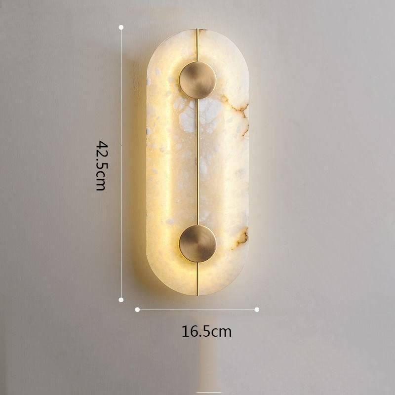 Marble Alabaster Brass Wall Light - 206MWL - Modefinity