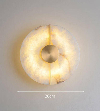 Marble Alabaster Brass Wall Light - 206MWL - Modefinity