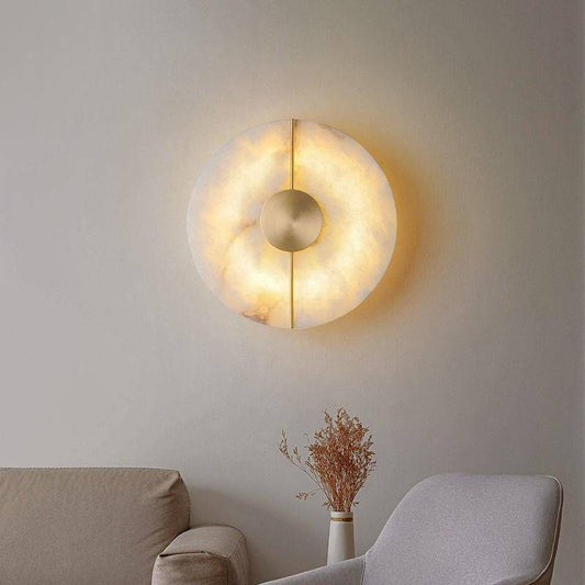 Marble Alabaster Brass Wall Light - 206MWL - Modefinity