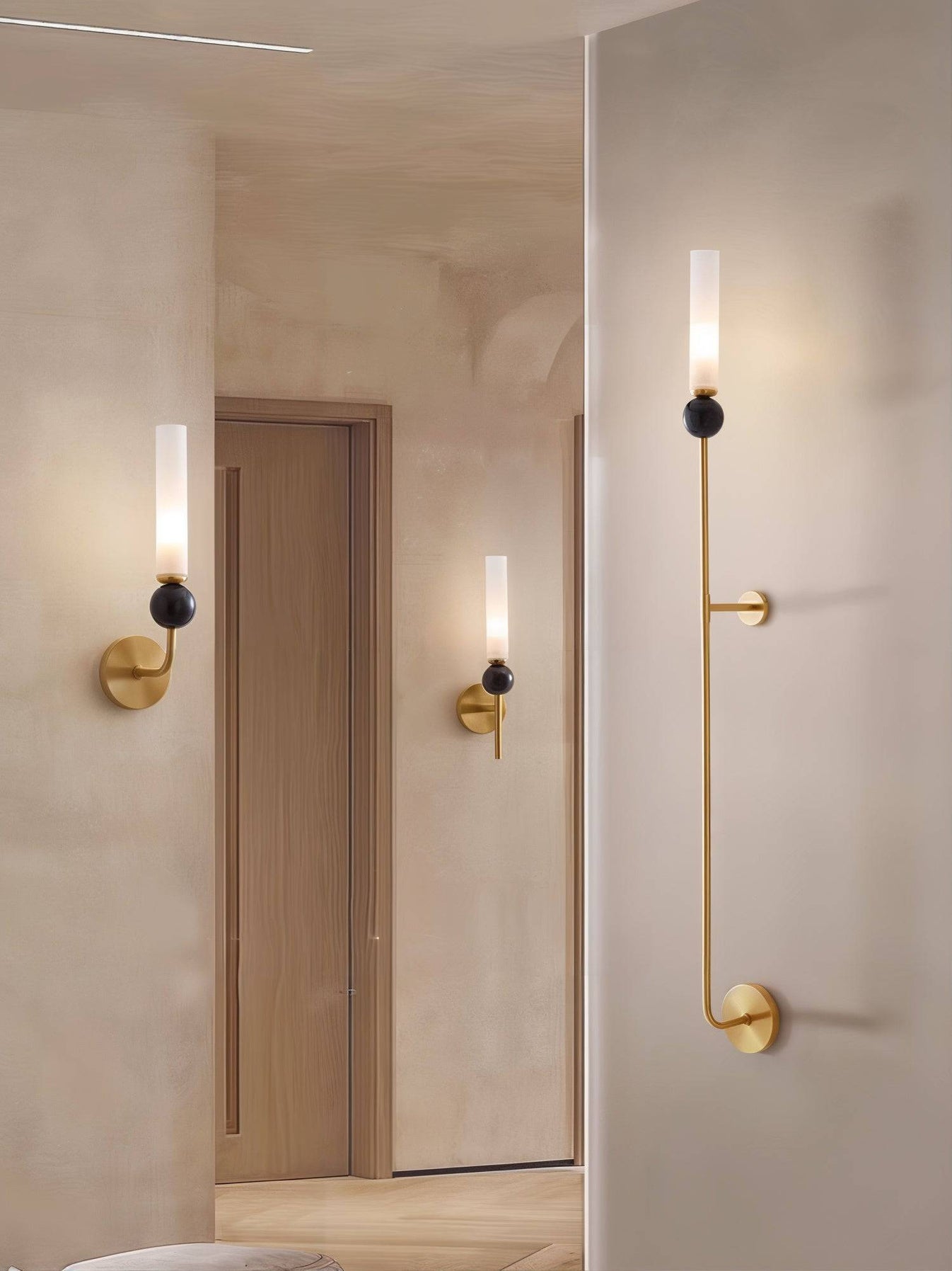Modern Marble Wall Light | Natural Stone Circle Design main image 1