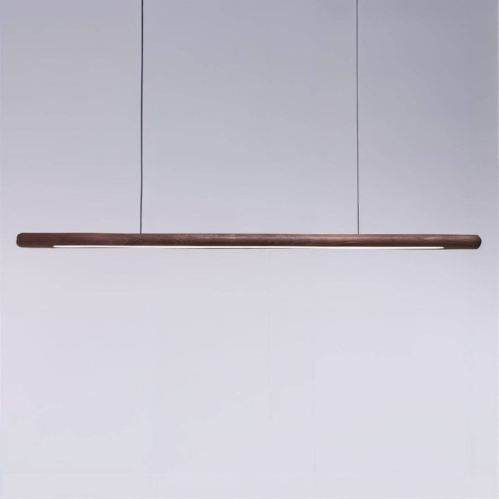 Lampe Suspendue LED Design Nordique Bois Noyer - 80cm - Dimmable Télécommande - Neuf