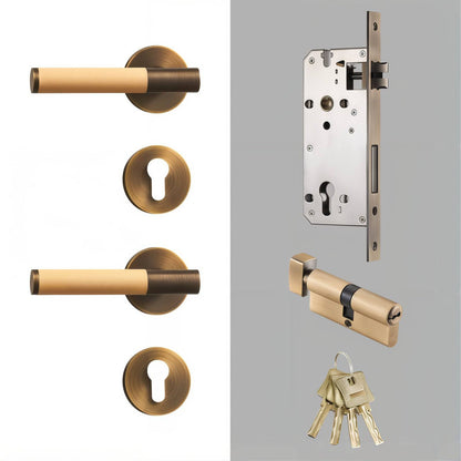 Modern Antique Brass Door Handle Set - Modefinity