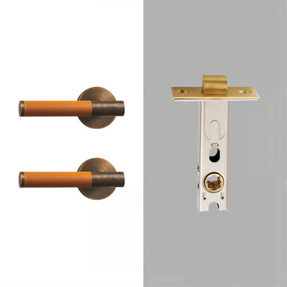 Modern Antique Brass Door Handle Set - Modefinity