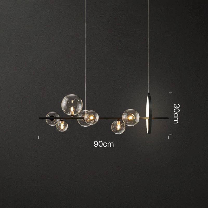 Modern Chandelier With Bubbles and LED RING - 1LCH1 - Modefinity