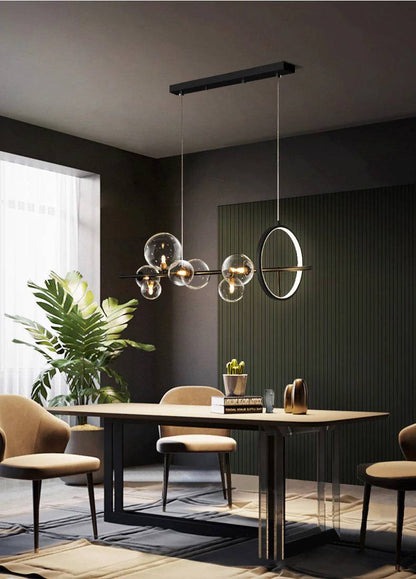 Modern Chandelier With Bubbles and LED RING - 1LCH1 - Modefinity