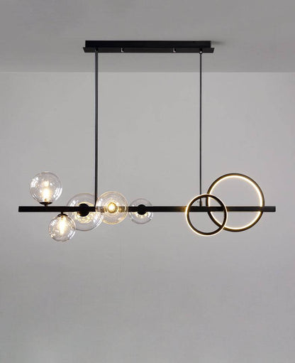 Modern Chandelier With Bubbles and LED RING - 2LCH6 - Modefinity