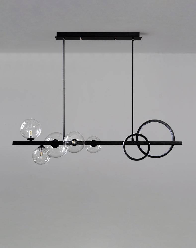 Modern Chandelier With Bubbles and LED RING - 2LCH6 - Modefinity