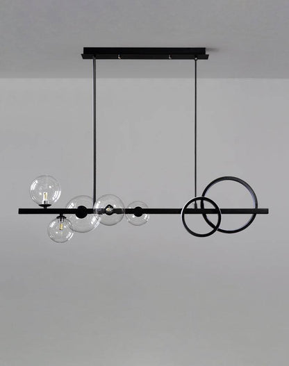 Modern Chandelier With Bubbles and LED RING - 2LCH6 - Modefinity