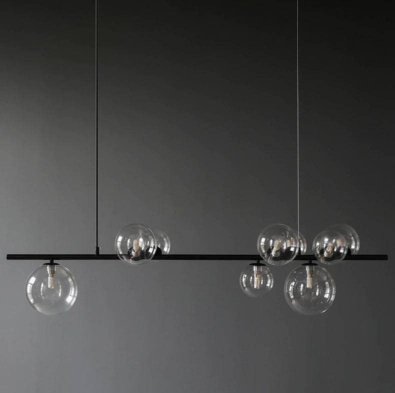 Modern Chandelier With Clear Globe - 1LCH2 - Modefinity