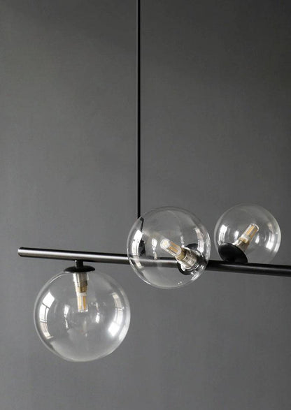 Modern Chandelier With Clear Globe - 1LCH2 - Modefinity