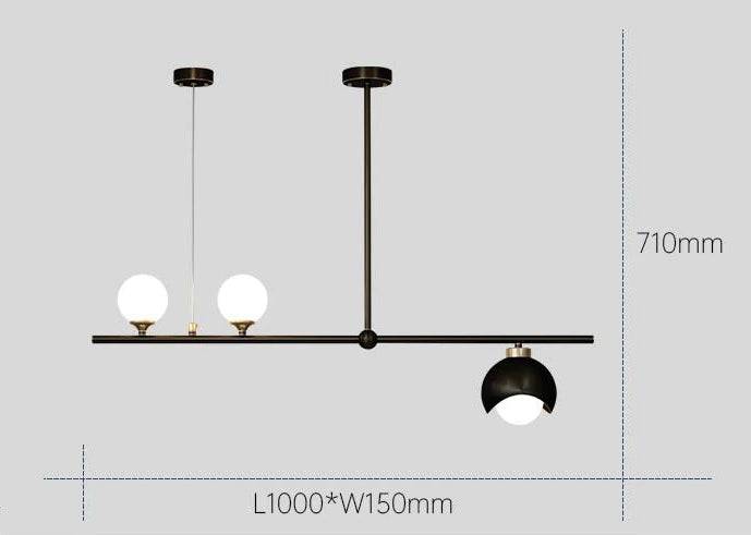 Modern Chandelier With Frosted Globes - 1CH7 - Modefinity