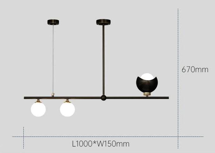 Modern Chandelier With Frosted Globes - 1CH7 - Modefinity