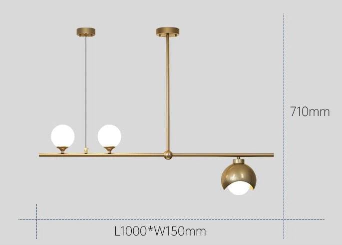 Modern Chandelier With Frosted Globes - 1CH7 - Modefinity