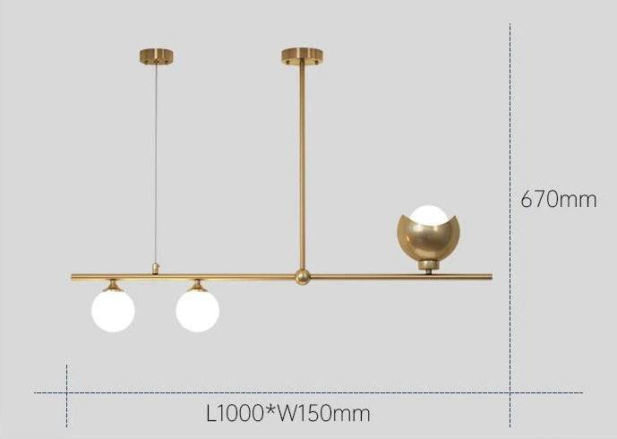 Modern Chandelier With Frosted Globes - 1CH7 - Modefinity