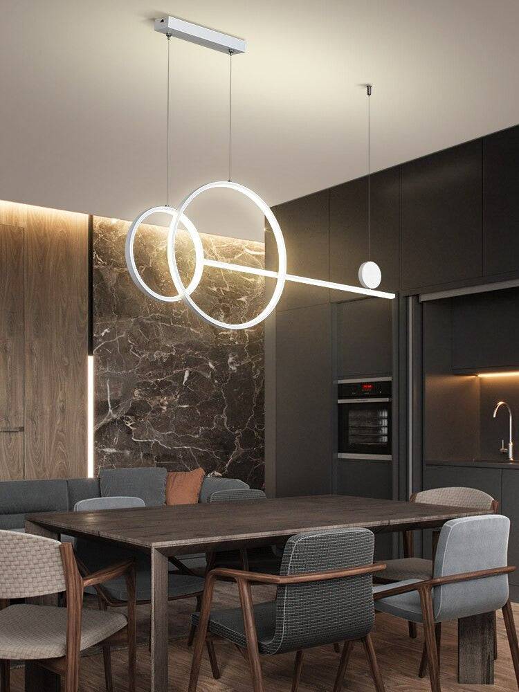 Modern Chandelier With LED Ring - 1LCH3 - Modefinity