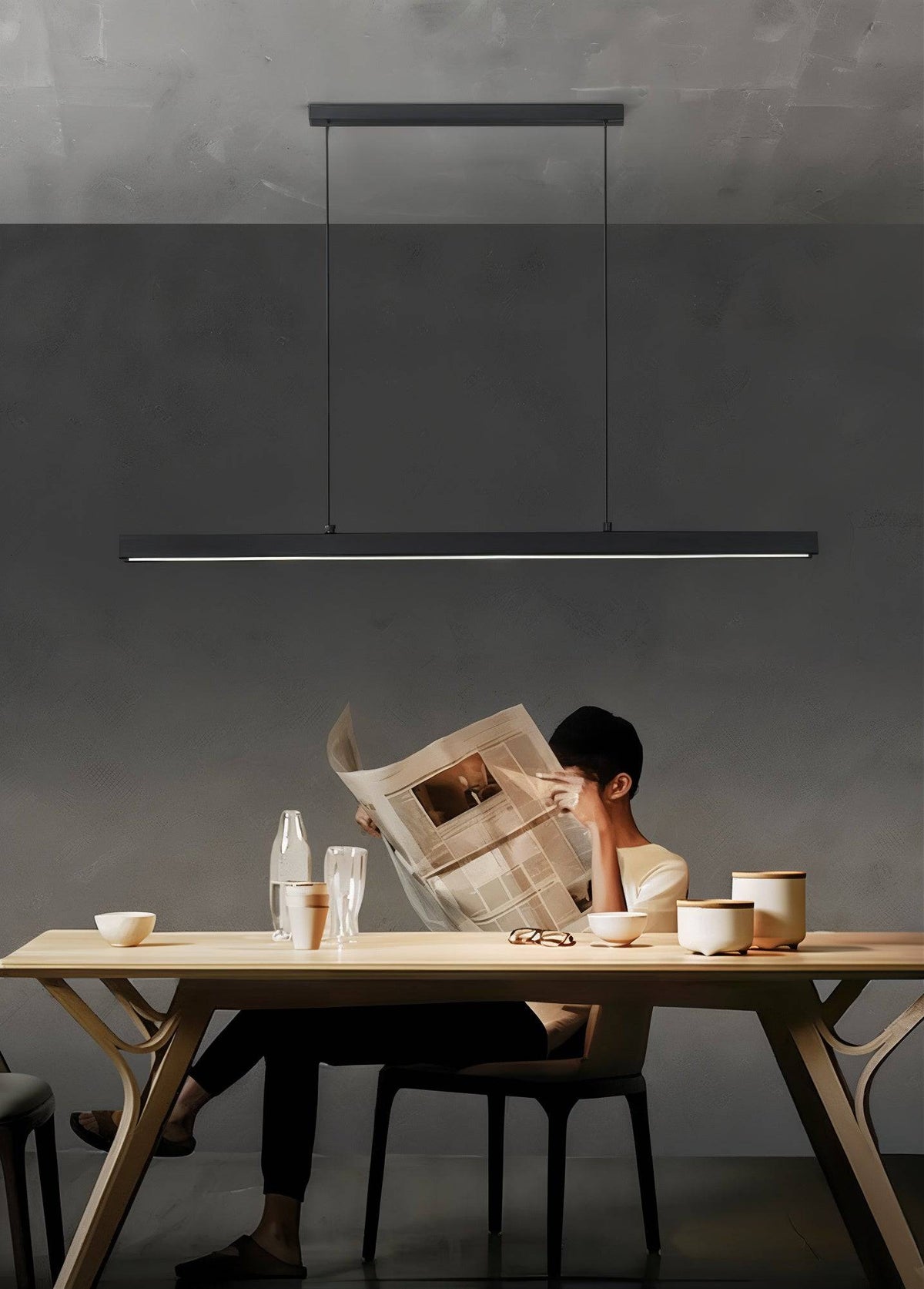 Modern Minimalist Linear LED Pendant Light