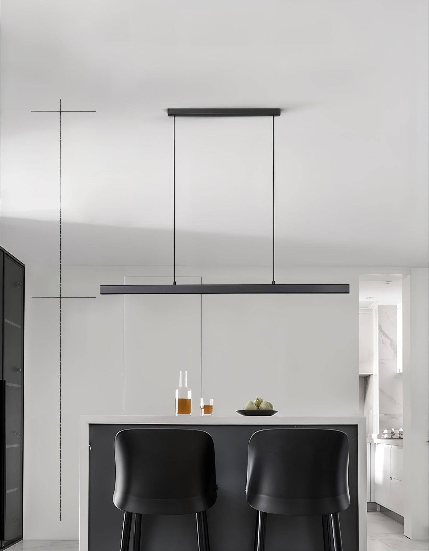 Modern Minimalist Linear LED Pendant Light - Modefinity