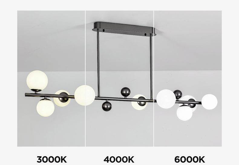 Modern Orbital LED Chandelier - Black Finish - Modefinity