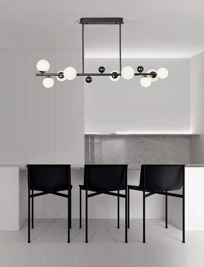 Modern Orbital LED Chandelier - Black Finish - Modefinity