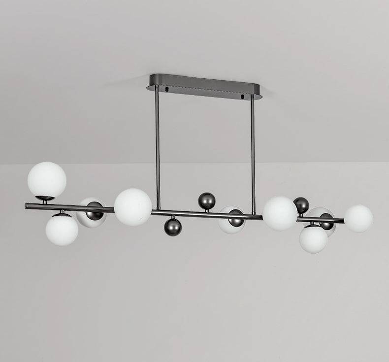 Modern Orbital LED Chandelier - Black Finish - Modefinity