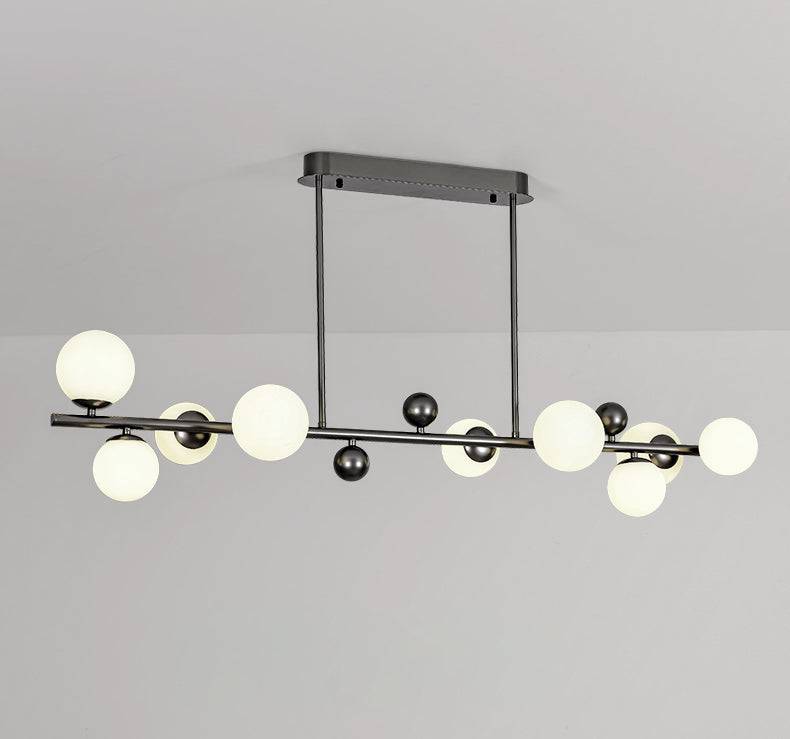 Modern Orbital LED Chandelier - Black Finish - Modefinity