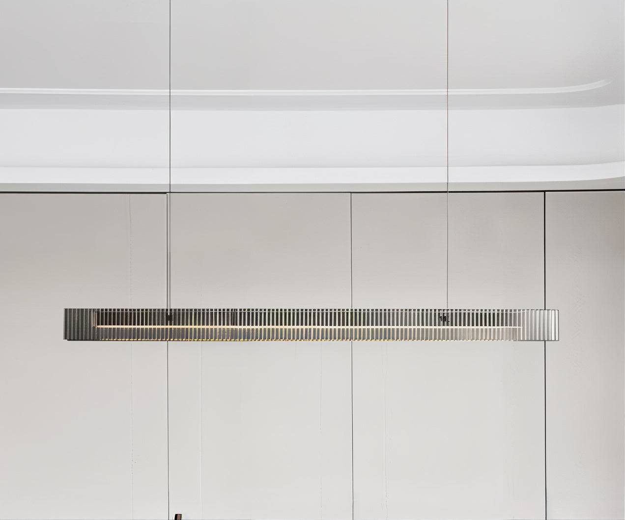 Modern Ribbed Design Sleek Linear Pendant Light - Modefinity