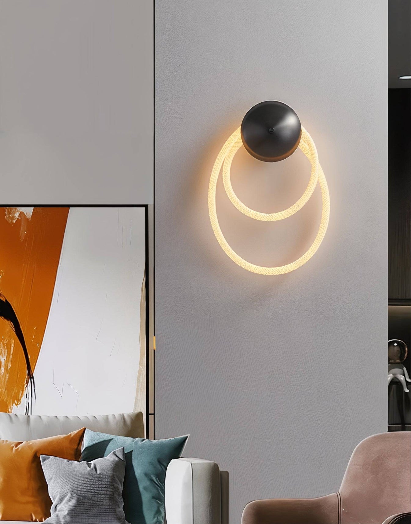 Modern Rope Loop LED Wall Light | ModefinityModern Rope Loop LED Wall Light