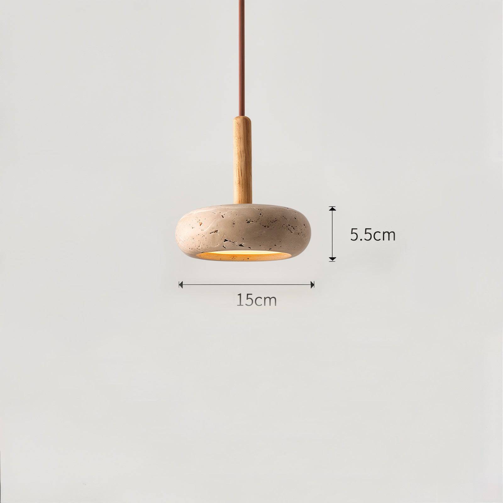 Stone Wooden Pendant Lamp