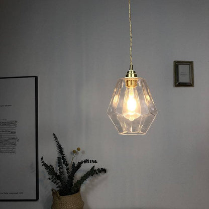 Octagon Clear Glass Pendant Light - 220GPL - Modefinity