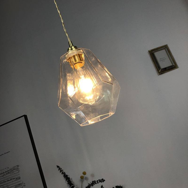 Octagon Clear Glass Pendant Light - 220GPL - Modefinity