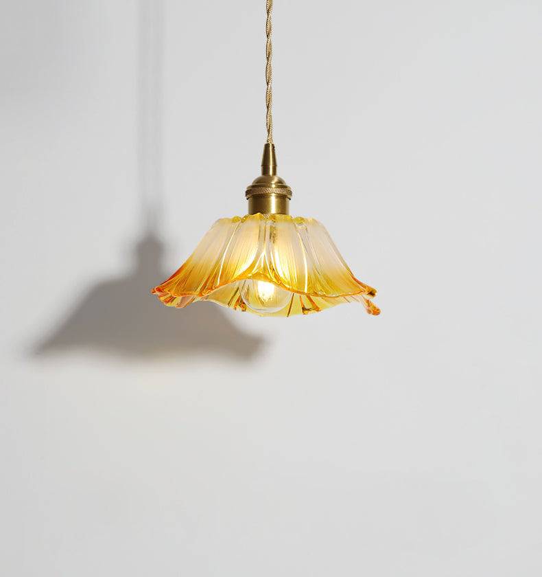 Orange Flower Glass Pendant Light - 235GPL - Modefinity