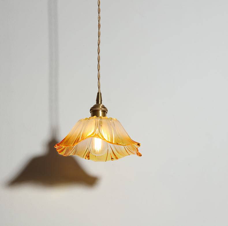 Orange Flower Glass Pendant Light - 235GPL - Modefinity