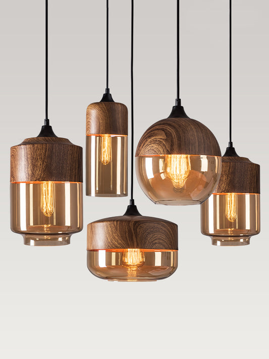 Wood Style Pendant Light - 247GPL - Modefinity