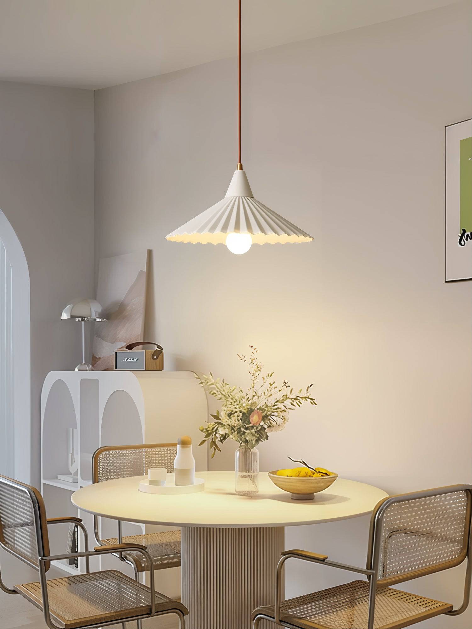 Pleated Cone Pendant Light - Modern Minimalist - Modefinity