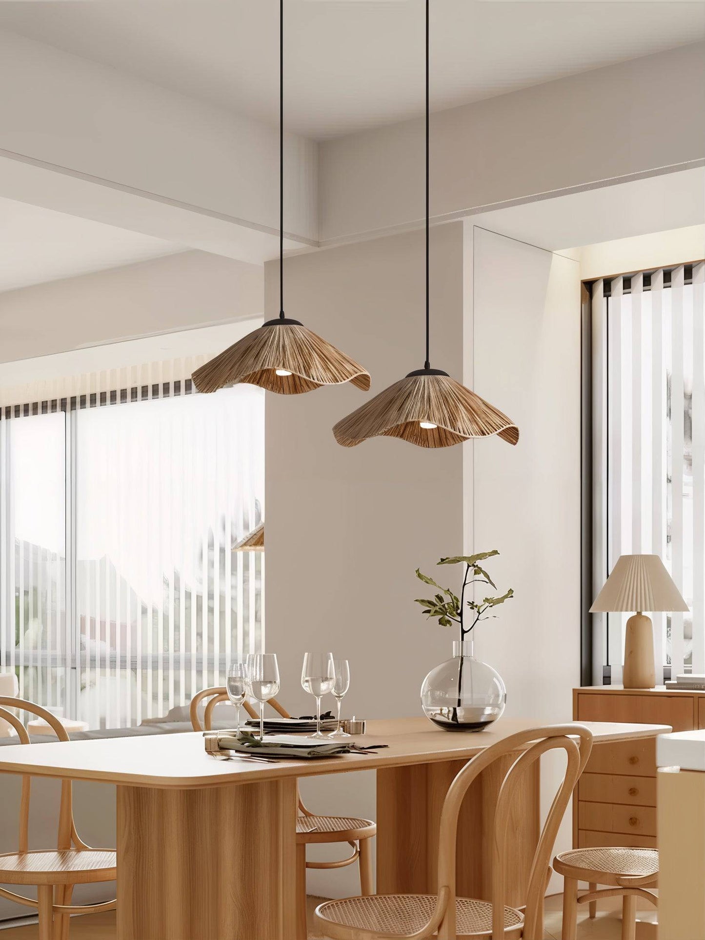 Rattan Pendant Light - Boho Chic - Modefinity