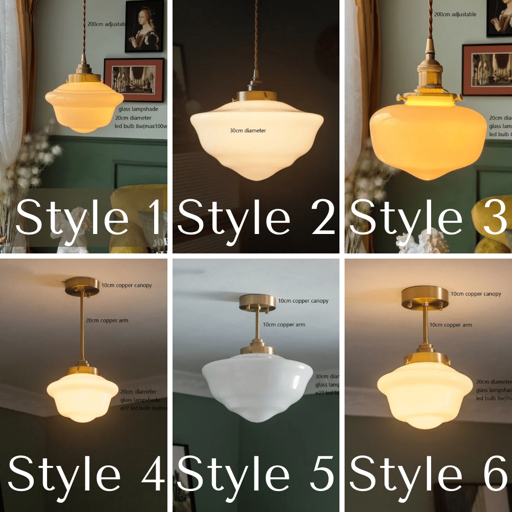 Retro Glass Pendant Light - 246GPL - Modefinity