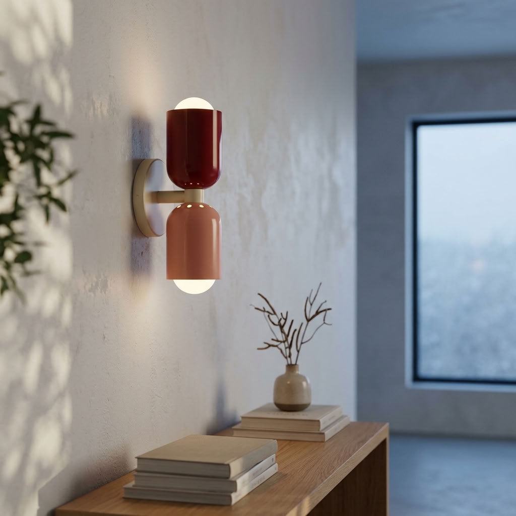 Pippa Colorful Glass Double Wall Sconce