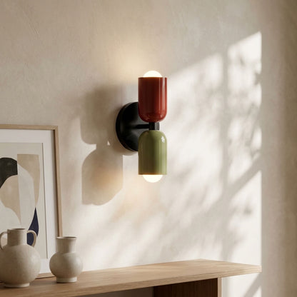 Pippa Colorful Glass Double Wall Sconce