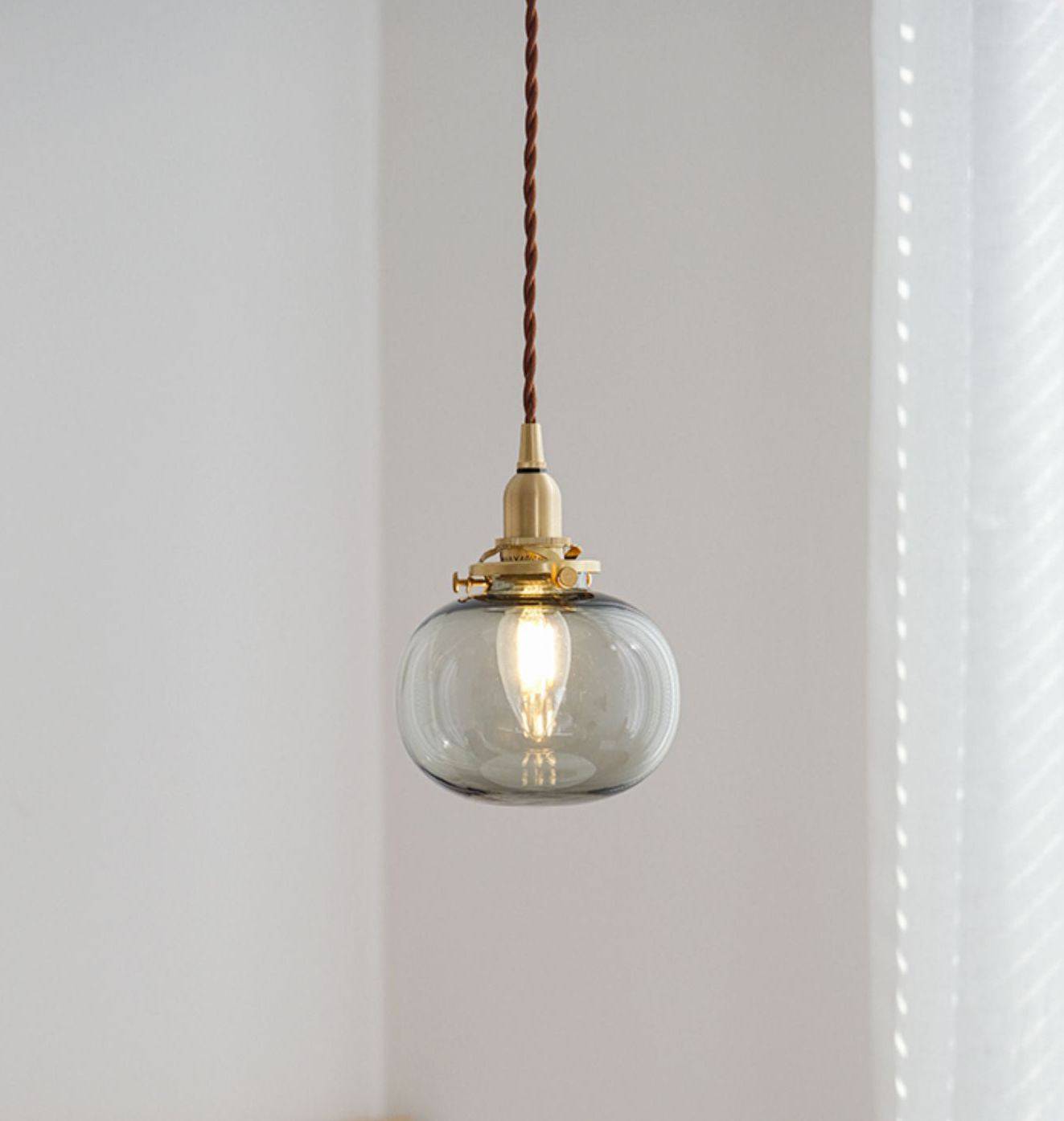 Ribbed Globe Glass Pendant Light - 228GPL - Modefinity