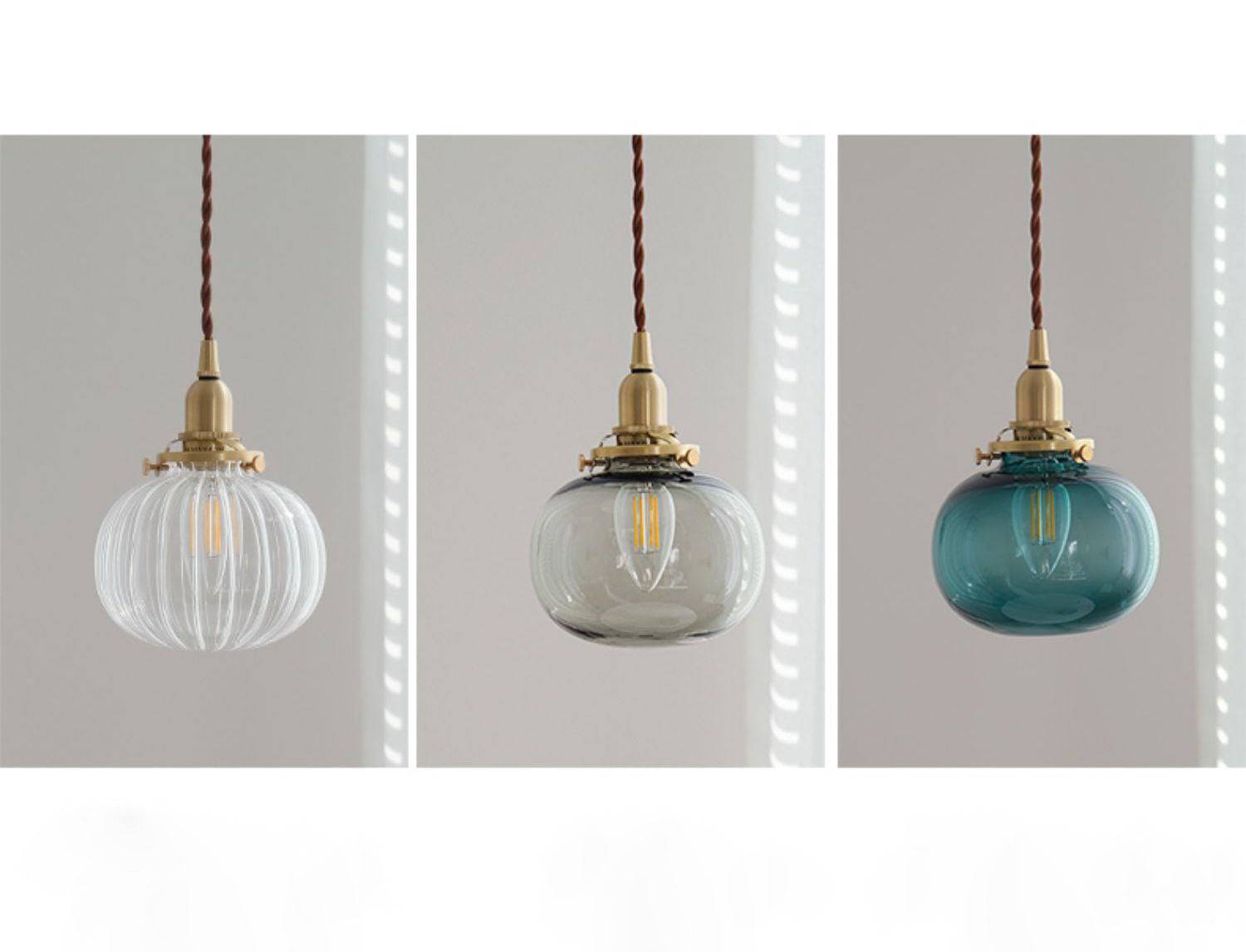 Ribbed Globe Glass Pendant Light - 228GPL - Modefinity