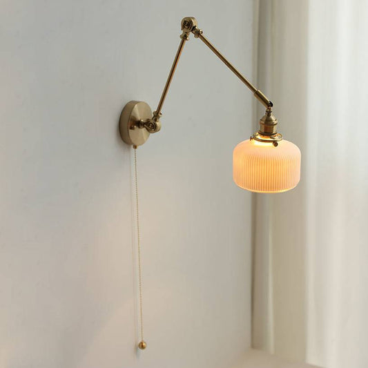 Swing Arm White Ceramic Wall Light - 220ST - Modefinity