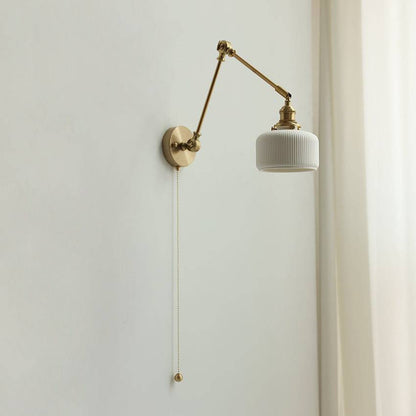 Swing Arm White Ceramic Wall Light - 220ST - Modefinity