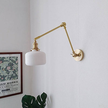 Swing Arm White Ceramic Wall Light - 227ST - Modefinity