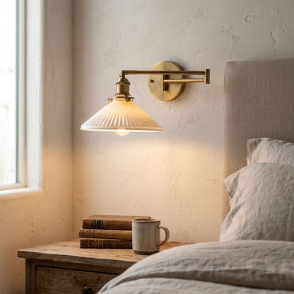 Elowen Ceramic Swing Arm Wall Sconce