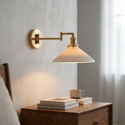 Elowen Ceramic Swing Arm Wall Sconce